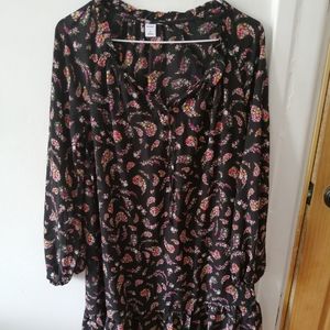 Black flowery dress